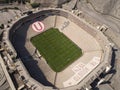 Aerial image of Monumental stadium in Lima Peru. Universitario soccer team from Peru. Royalty Free Stock Photo