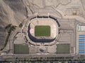 Aerial image of Monumental stadium in Lima Peru. Universitario soccer team from Peru. Royalty Free Stock Photo