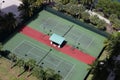 Aerial image o tennis courts