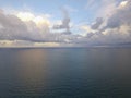 Aerial image ocean horizon