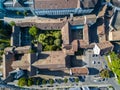 Aerial image over the old town Schaffhausen Royalty Free Stock Photo