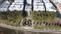 Aerial Image of Pineapple Fountain, Charleston, SC Royalty Free Stock Photo