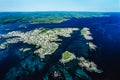 Aerial image of Newfoundland on Canada\'s east coast Royalty Free Stock Photo