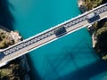 Aerial image of Rakaia River, New Zealand Royalty Free Stock Photo