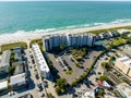 Aerial image of residential homes and vacation rentals in Wrightsville north Carolina Royalty Free Stock Photo