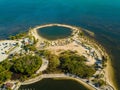 Aerial image The Round Beach Coral Gables Florida