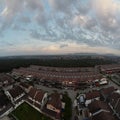 Aerial scene of early morning sky at suburb