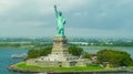 Aerial drone photo of the Statue of Liberty Royalty Free Stock Photo