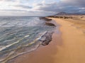 Aerial overhead image of the Corralejo Coastline, Fuerteventura