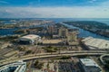 Aerial image Tampa FL Amalie Arena and Harbour Island Royalty Free Stock Photo