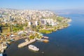 Tiberias, Israel. with the sea of Galilee on a clear day.