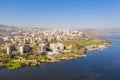 Tiberias, Israel. with the sea of Galilee on a clear day.