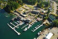 Aerial image of Tofino, BC, Canada Royalty Free Stock Photo
