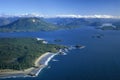 Aerial image of Vargas Island, Tofino, BC, Canada