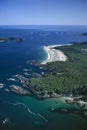 Aerial image of Vargas Island, Tofino, BC, Canada Royalty Free Stock Photo