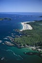 Aerial image of Vargas Island, BC Royalty Free Stock Photo