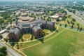 Aerial image Waco Texas Baylor University college campus Royalty Free Stock Photo