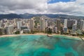 Aerial image Waikiki Beach Royalty Free Stock Photo