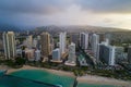 Aerial image of Waikiki Beach Hawaii Royalty Free Stock Photo