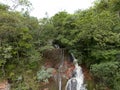 waterfall Cachoeira do Socorro natural tourist spot in Cassilandia Royalty Free Stock Photo