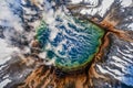 Aerial image of Yellowstone National Park