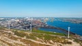 Aerial from industry in the harbor from IJmuiden in the Netherlands Royalty Free Stock Photo