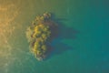 Aerial island on lake Royalty Free Stock Photo