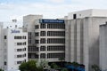 Aerial of Jackson Memorial Hospital and Holtz Children's Hospital buildings in South Florida