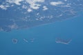 Aerial of the Japanese archipelago Royalty Free Stock Photo