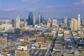 Aerial of Kansas City skyline, MO