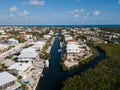 Aerial Keys Canal Waterway Royalty Free Stock Photo