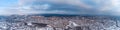 Aerial Kharkiv city urban cityscape with epic sky