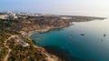 Aerial Konnos beach, Protaras, Cyprus Royalty Free Stock Photo