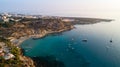 Aerial Konnos beach, Protaras, Cyprus Royalty Free Stock Photo