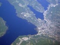 Aerial of Laconia and Lake Winnisquam