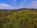 Aerial of Lake Redman in William Kain Park in Jacobus, Pennsylvania