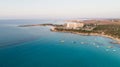 Aerial Landa beach, Ayia Napa, Cyprus Royalty Free Stock Photo