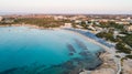 Aerial Landa beach, Ayia Napa, Cyprus Royalty Free Stock Photo