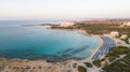 Aerial Landa beach, Ayia Napa, Cyprus Royalty Free Stock Photo