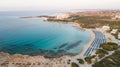 Aerial Landa beach, Ayia Napa, Cyprus Royalty Free Stock Photo