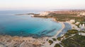 Aerial Landa beach, Ayia Napa, Cyprus Royalty Free Stock Photo