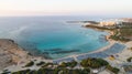 Aerial Landa beach, Ayia Napa, Cyprus Royalty Free Stock Photo