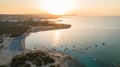 Aerial Landa beach, Ayia Napa, Cyprus Royalty Free Stock Photo