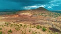 Aerial landdcape of the masaai land in Tanzania