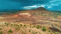 Aerial landscape of the masaai land in Tanzania