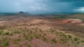 Aerial landscape of the masaai land in Tanzania