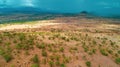 Aerial landscape of the masaai land in Tanzania