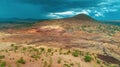 Aerial landscape of the masaai land in Tanzania