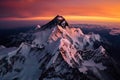 Stunning aerial drone view of Mount Everest in the Himalayas