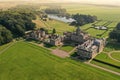 Aerial landscape of Castle Howard near York, UK Royalty Free Stock Photo